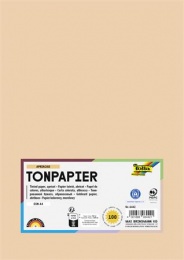 Színes papír, A4, 130 g, 100 lap, FOLIA, barack